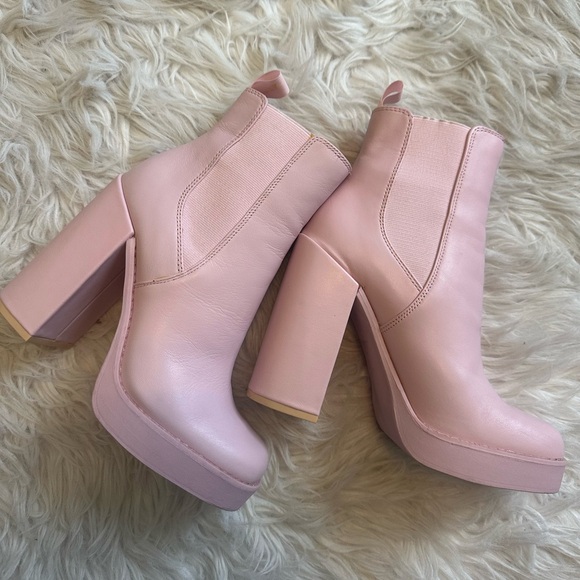 Steve Madden Triple Pink Leather Platform Chelsea Boots size 7 - Picture 7 of 11